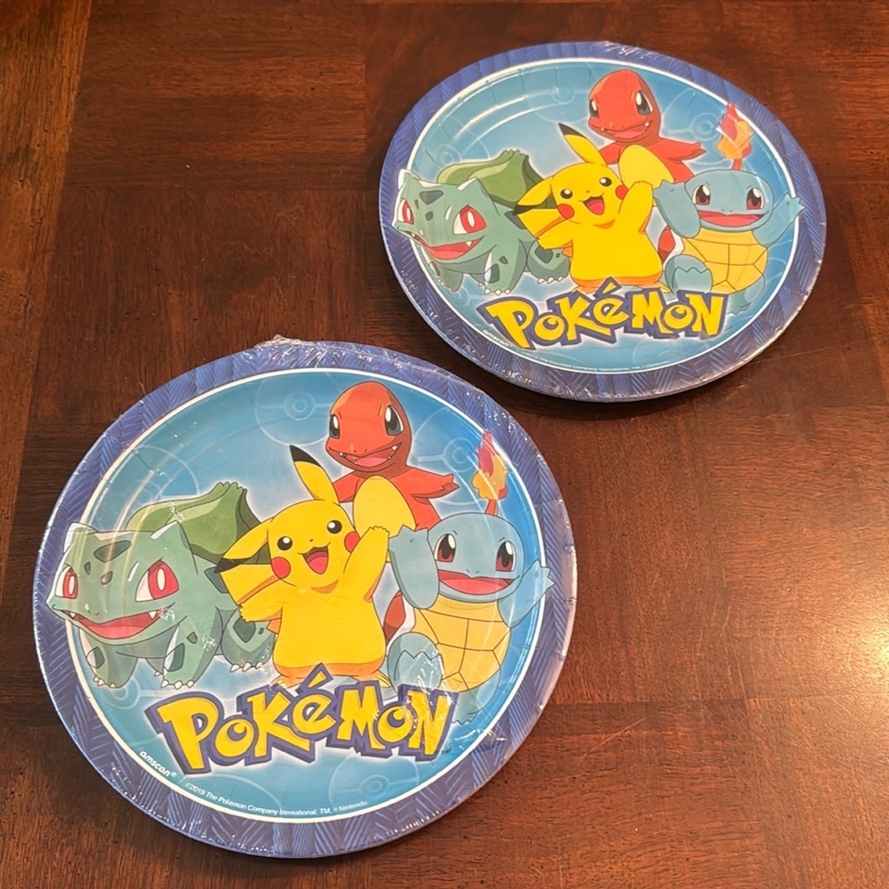 16 Pokemon Classic 9" Paper Party Birthday Plates